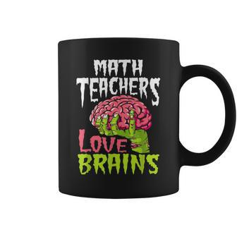 Math Teachers Love Brains Zombie Teacher School Halloween Coffee Mug - Thegiftio UK