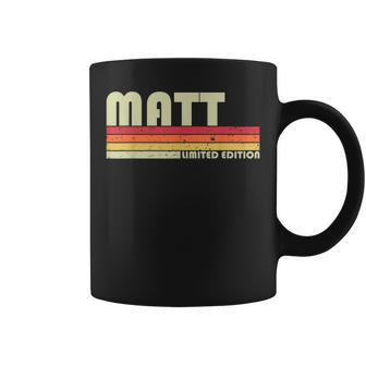 Matt Gift Name Personalized Funny Retro Vintage Birthday Coffee Mug - Seseable