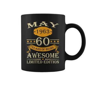 May 1963 60 Years Of Being Awesome Idea Retro 60Th Birthday Coffee Mug - Seseable