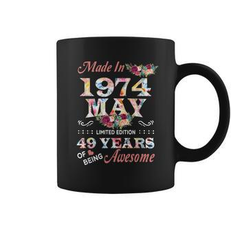 May 1974 Flower 49 Years Of Being Awesome Coffee Mug - Seseable