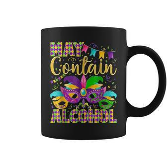 May Contain Alcohol Funny Mardi Gras 2023 Party Costume Coffee Mug - Seseable