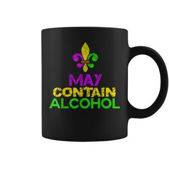 May Contain Alcohol Funny Mardi Gras 2023 V3 Coffee Mug - Seseable