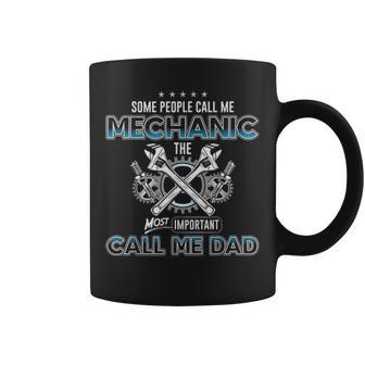 Mechanic Dad Mechanics Fathers Day Funny Birthday Party Gift Coffee Mug - Seseable