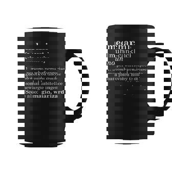 Mechanic Definition Dad Car Guy Garage Fathers Day Gift  Coffee Mug