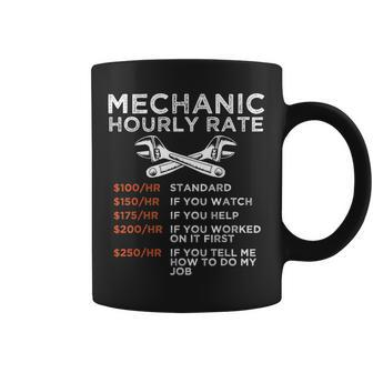 Mechanic Hourly Rate Repairing Prices Repairman Gift Coffee Mug | Mazezy