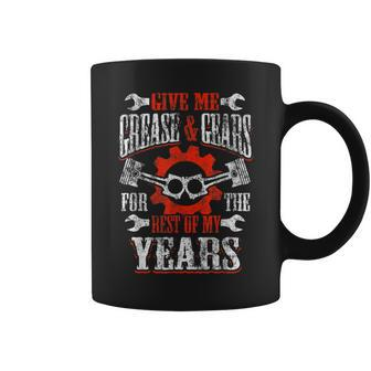 Mechanic Love Grease Gears Years Engine Work Coffee Mug | Mazezy