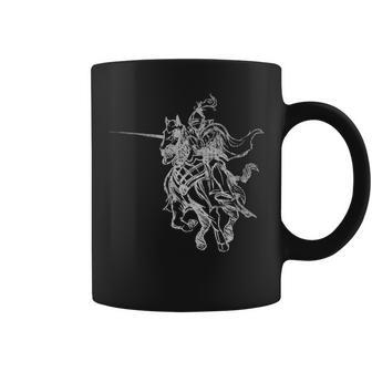 Medieval Knight Armor Riding Horse Jousting Retro Vintage Coffee Mug - Seseable