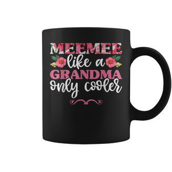 Meemee Like A Grandma Only Cooler Floral Mothers Day Coffee Mug - Thegiftio UK
