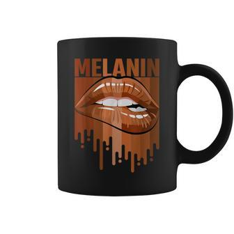 Melanin Lips Black History Month Afro African Pride Women Coffee Mug - Seseable