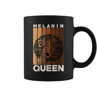 Melanin Queen Black History Afro African Pride Girls Women Coffee Mug - Seseable