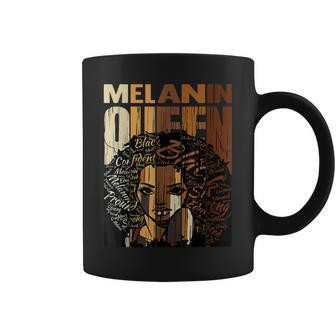 Melanin Queen Black History Month Afro African Pride Women Coffee Mug - Seseable