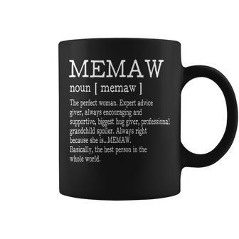 Memaw Definition Grandma Mother Day Gifts Women Coffee Mug - Seseable