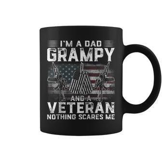 Men Distressed Im A Dad Grampy Veteran Fathers Day Coffee Mug - Thegiftio UK