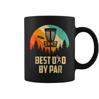 Men Vintage Best Dad By Par Disc Golf Dad Fathers Day Coffee Mug - Seseable