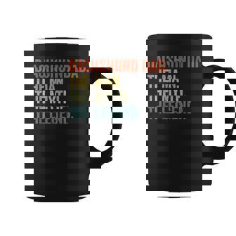 Men Vintage Dog Dad Man Myth Legend Dachshund Dad Day Coffee Mug - Seseable