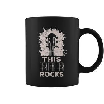 Mens Acoustic Guitar Chord Rocks Music Fathers Day Gifts Coffee Mug - Seseable