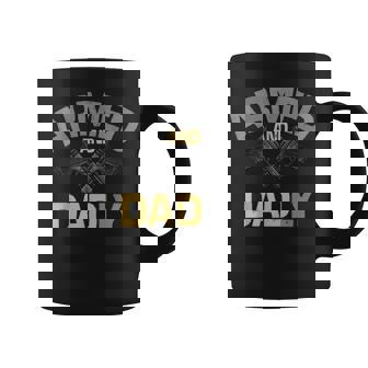 Mens Armed And Dadly Funny Deadly Father Gift For Fathers Day Coffee Mug - Thegiftio UK
