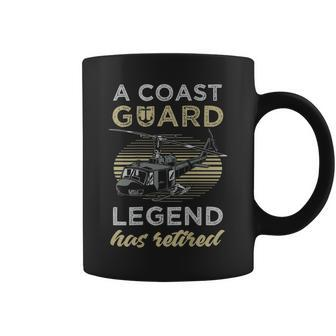 Mens Backprint A Coast Guard Legend Has Retired Coffee Mug - Seseable