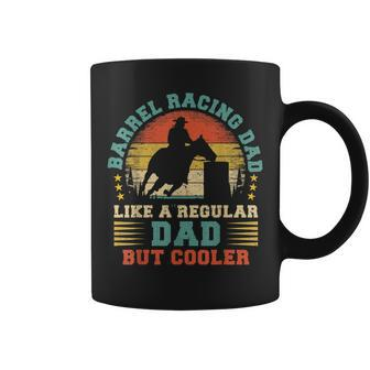 Mens Barrel Racing Lover Vintage Barrel Racing Dad Fathers Day Coffee Mug - Seseable