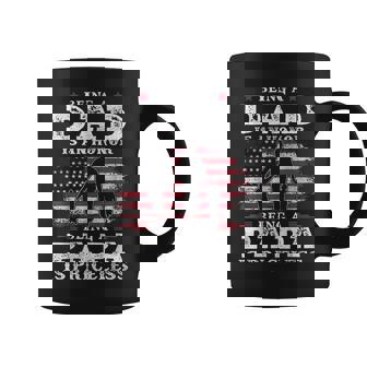Mens Being Dad Is An Honor Being Papa Is Priceless Usa Flag V2 Coffee Mug - Thegiftio UK