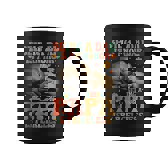 Mens Being Dad Is An Honor Papa Priceless Retro Groovy Father Day Coffee Mug - Thegiftio UK