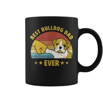Mens Best Bulldog Dad Ever Vintage English Bulldog Puppy Lover V2 Coffee Mug - Seseable