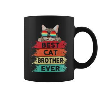 Mens Best Cat Brother Ever Funny Cat Brother Vintage Father Day Coffee Mug - Thegiftio UK
