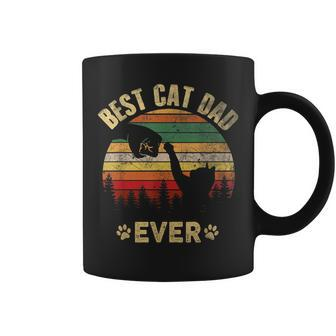 Mens Best Cat Dad Ever Cat Lover Funny Fathers Day Vintage Gift Coffee Mug - Thegiftio UK