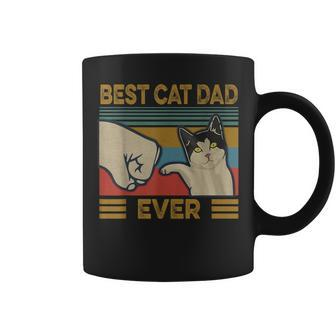 Mens Best Cat Dad Ever Funny Vintage Cat Daddy Lover Gifts Coffee Mug - Seseable