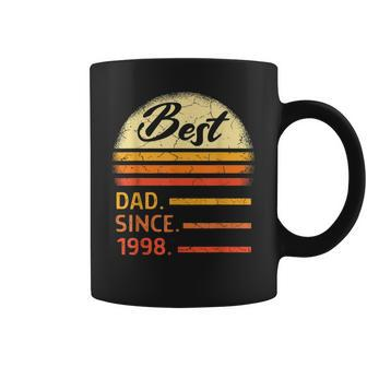 Mens Best Dad Since 1998 Fathers Day From Son Daughter Vintage Coffee Mug - Seseable