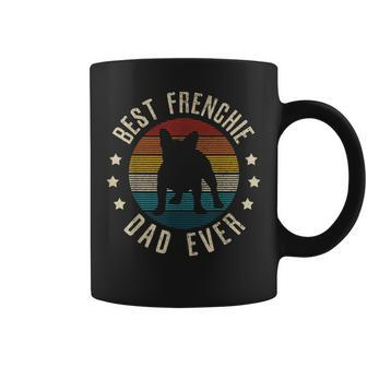 Mens Best Frenchie Dad Ever - Vintage French Bulldog Funny Gift Coffee Mug - Seseable