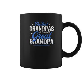 Mens Best Grandpas Get Promoted To Great Grandpa Fathers Day Coffee Mug - Thegiftio UK