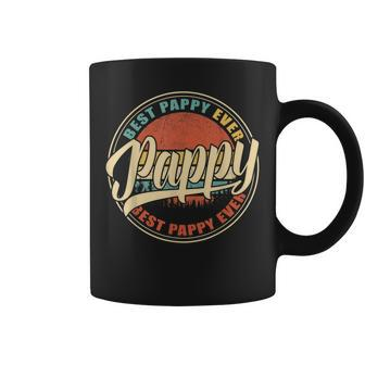 Mens Best Pappy Ever Vintage Retro Funny Gifts Dad Papa Grandpa Coffee Mug - Seseable