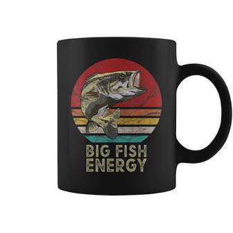 Mens Big Fish Energy Fishing Gifts For Men Dads Coffee Mug - Seseable