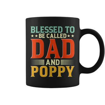 Mens Blessed To Be Called Dad And Poppy Funny Fathers Day Idea Coffee Mug - Thegiftio UK