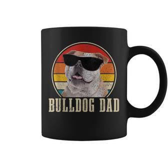 Mens Bulldog Dad Funny Vintage Sunglasses Dog English Bulldog Coffee Mug - Seseable