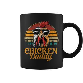 Mens Chicken Daddy Vintage Poultry Farmer Funny Fathers Day Mens Coffee Mug - Seseable