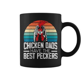 Mens Chicken Dads Have The Best Peckers Farmer Dad Fathers Day Coffee Mug - Seseable
