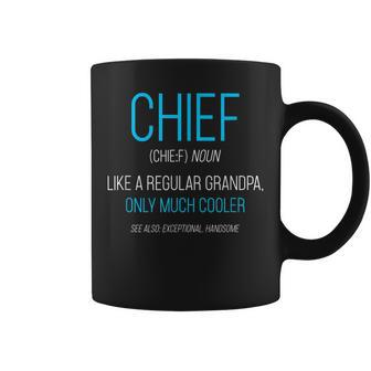Mens Chief Gift Like A Regular Grandpa Definition Cooler Coffee Mug - Seseable