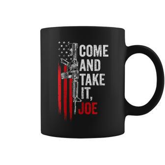 Mens Come And Take It Joe Gun Rights Ar-15 American Flag On Back Coffee Mug - Seseable