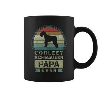 Mens Coolest Schnauzer Papa Ever Fathers Day Dad Grandfather Coffee Mug - Thegiftio UK