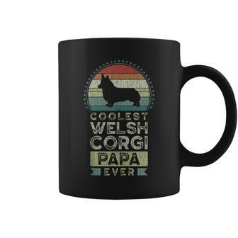 Mens Coolest Welsh Corgi Papa Ever Fathers Day Dad Grandpa Coffee Mug - Thegiftio UK