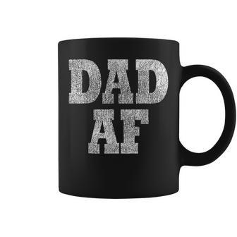 Mens Dad Af Funny Fathers Day Vintage Coffee Mug - Seseable