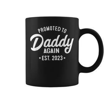 Mens Dad Again Daddy Promoted To Daddy Again 2023 Daddy To Be Coffee Mug - Thegiftio UK