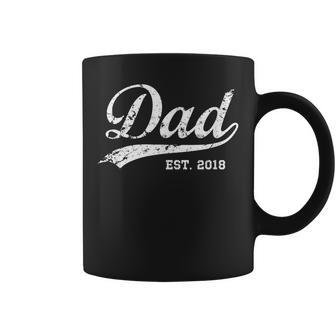 Mens Dad Est 2018 Vintage New Dad Coffee Mug - Seseable