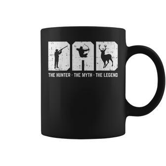 Mens Dad Hunter Myth Legend Hunting Archery Deer Hunter Men Gift Coffee Mug - Seseable
