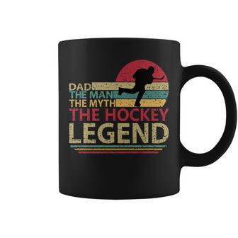 Mens Dad Man The Myth The Hockey Legend Funny Fathers Day Coffee Mug - Thegiftio UK