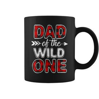 Mens Dad Of The Wild One Buffalo Plaid Fathers Day Gift Coffee Mug - Seseable