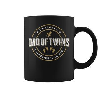 Mens Dad Of Twins 2022 New Daddy To Be Funny Expecting Proud Coffee Mug - Thegiftio UK