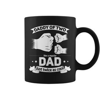 Mens Dad Squared Fathers Day Dad Of Two Cool Daddy Of 2 Coffee Mug - Thegiftio UK